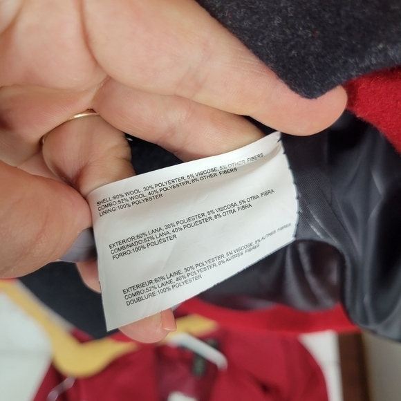 NAUTICA red Wool boend peacoat medium - Picture 9 of 10
